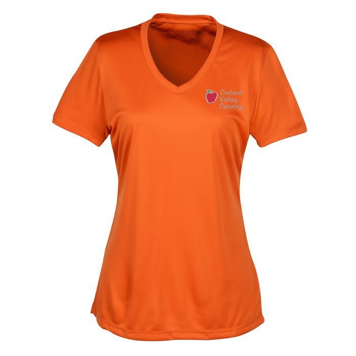 Custom Pro Team Moisture Wicking V-Neck Tee - Ladies' - Embroidered