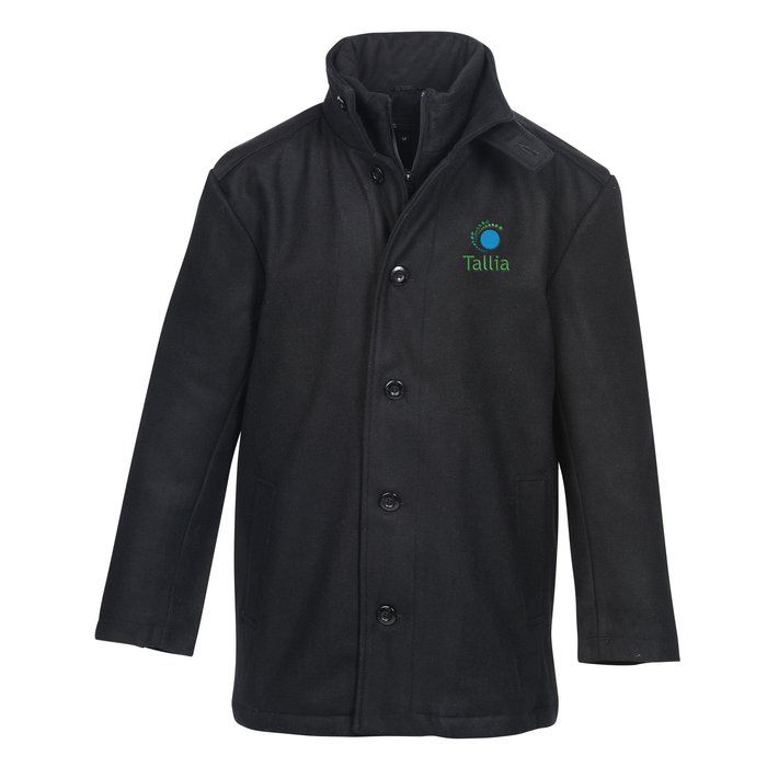 Custom Melton Wool Blend Town Coat - Men's