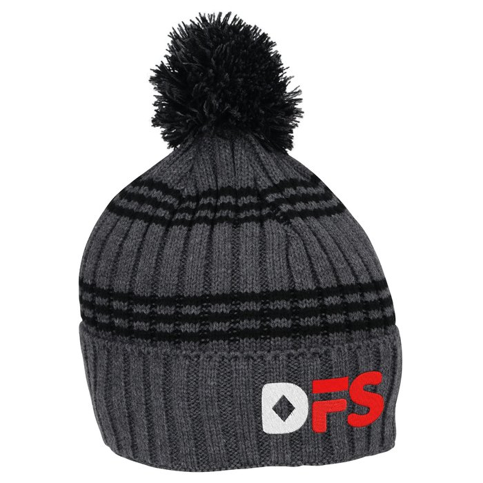 Custom Multi-Stripe Rib Knit Beanie - 24 hr