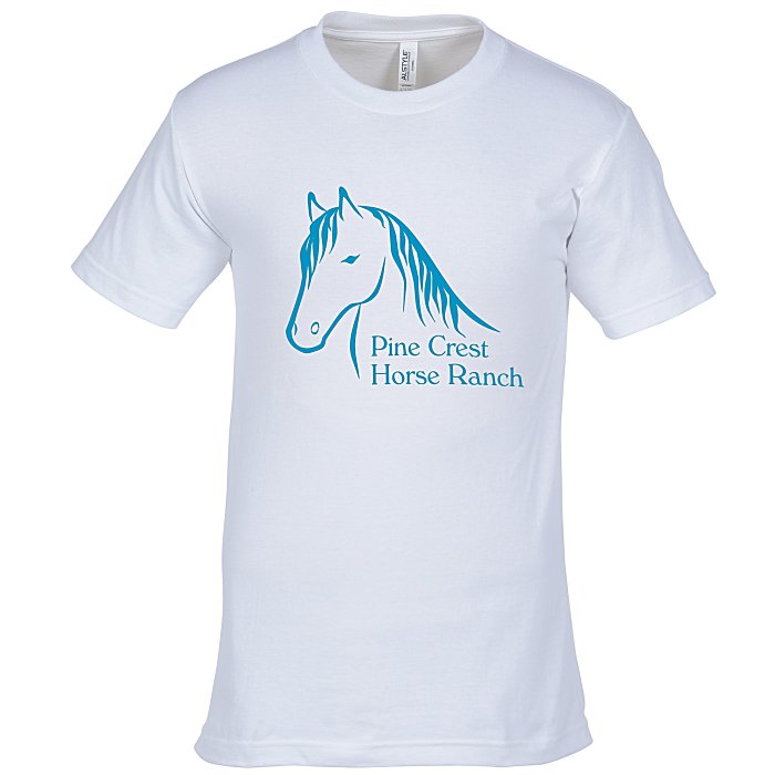 Custom American Apparel Classic Cotton T-Shirt - White - Screen
