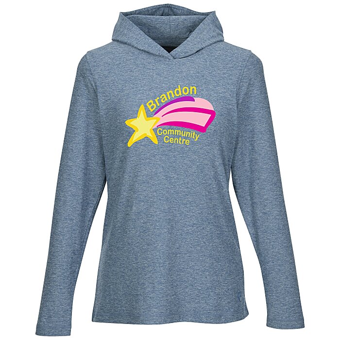 Custom Wellable Long Sleeve Hooded T-Shirt - Ladies\u0026#039;
