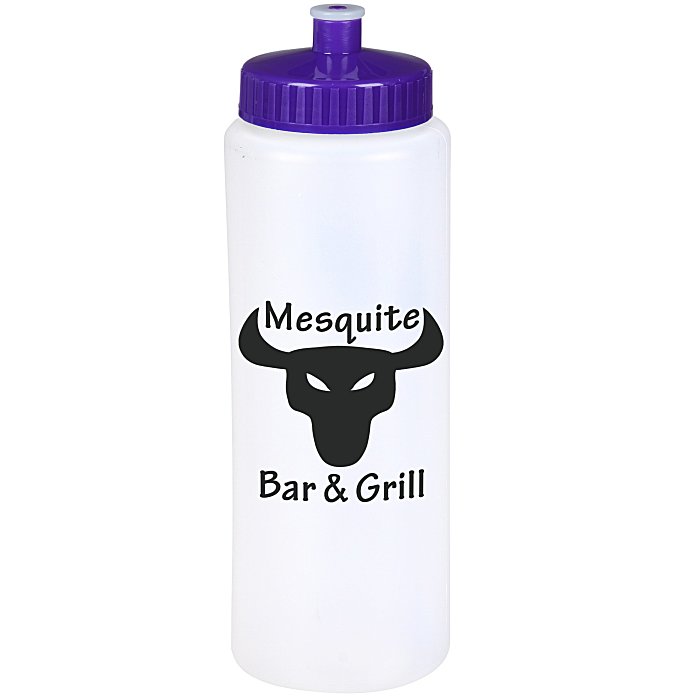 Custom Sport Bottle with Push Pull Cap - 32 oz