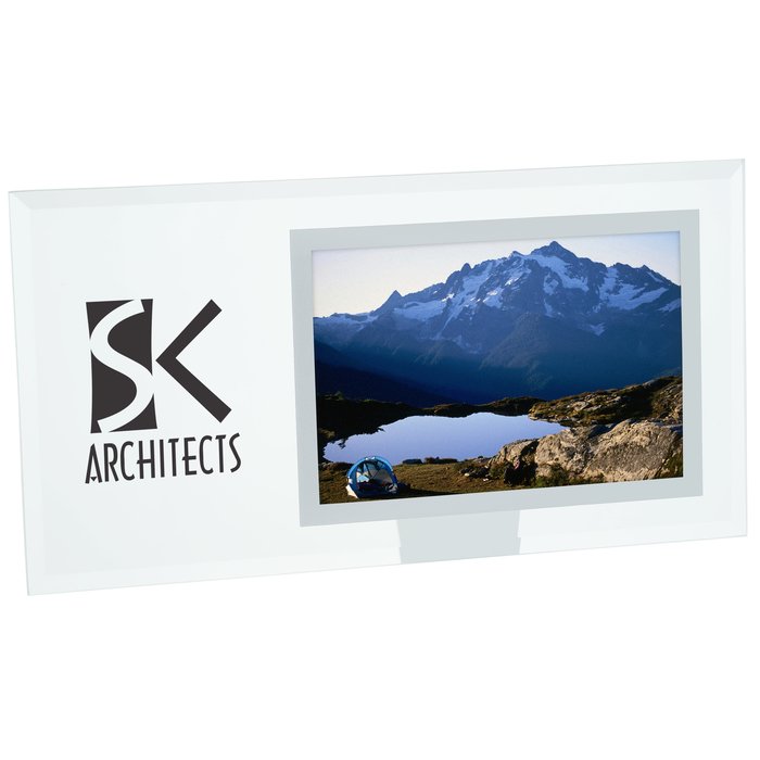 Custom Horizontal Beveled Glass Frame - 4 inches x 6 inches
