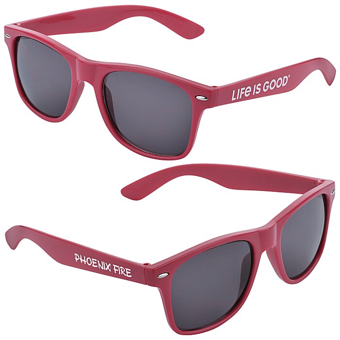 Custom Life is Good Sunglasses - Dark Opaque