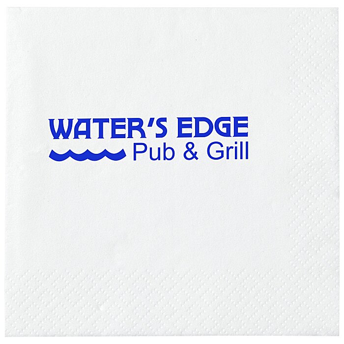 Custom Beverage Napkin - 3-ply - White