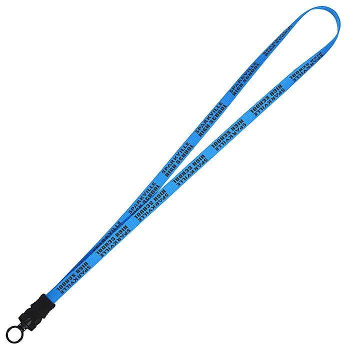 Custom Smooth Nylon Lanyard - 1/2 inch - 34 inches - Snap Buckle Release