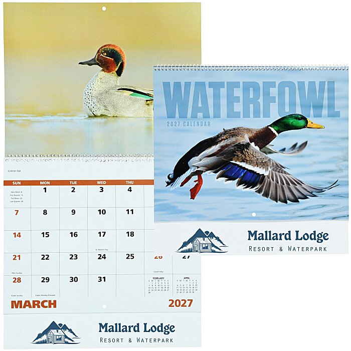 Custom Waterfowl Calendar - Spiral
