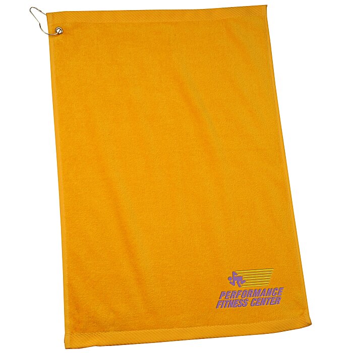 Custom Golf Towel with Grommet and Clip