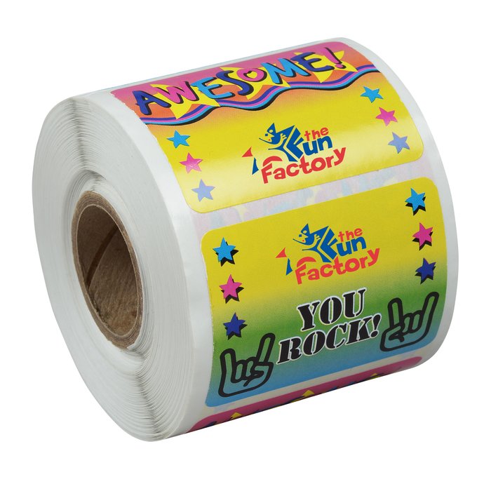 Custom Super Kid Sticker Roll - Wow Words