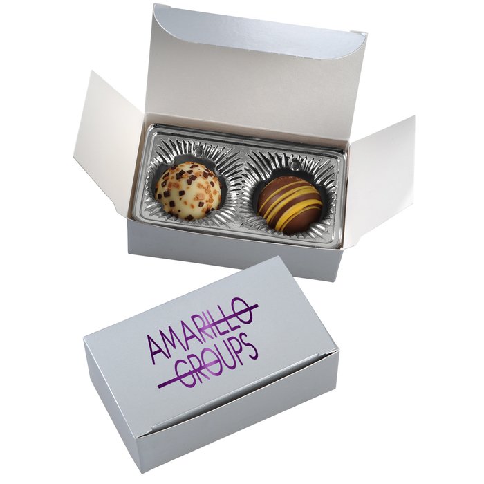Custom Truffles - 2-Pieces - Silver Box