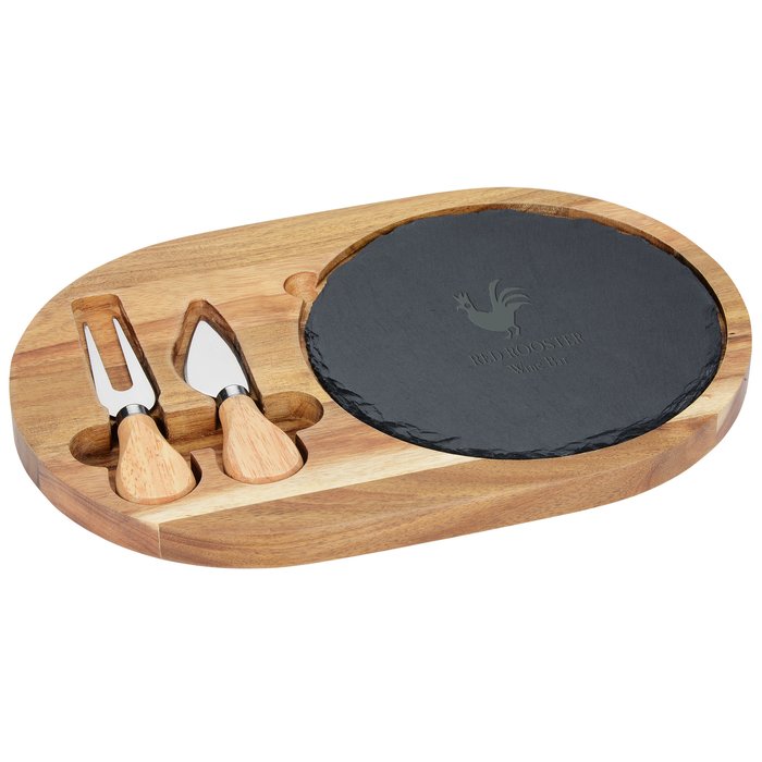 Custom Slate Cheese Board Set